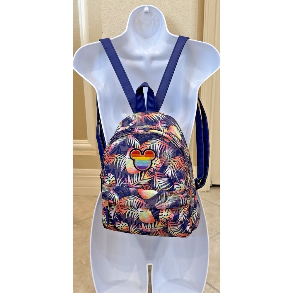 Disney Tropical Rainbow Collection Pride‎ Mickey Backpack Purse Travel Outdoor